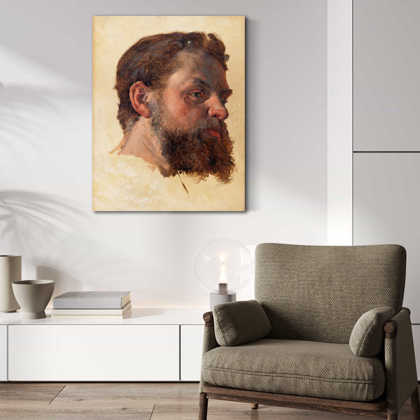 Jorgen Roed A Bearded Man By Jorgen Roed