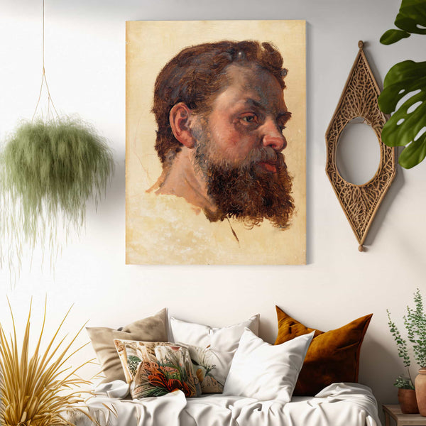 Jorgen Roed A Bearded Man By Jorgen Roed