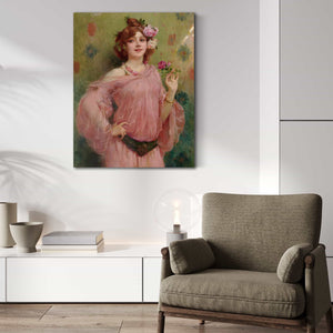 Marie Felix Hippolyte Lucas A Beauty In Pink By Marie Felix Hippolyte Lucas