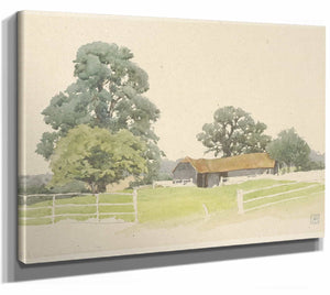 Alfred Parsons A Bedfordshire Farmyard By Alfred Parsons