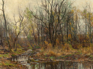 Hugh Bolton Jones A Berkshire Brook In Autumn By Hugh Bolton Jones