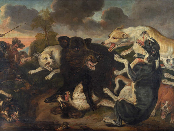 Juriaen Jacobsz A Boar Hunt By Juriaen Jacobsz