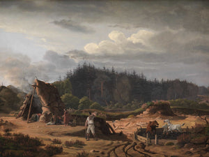 Fritz Petzholdt A Bog With Peat Cutters Hosterkob North Zealand By Fritz Petzholdt