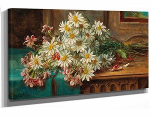 Hans Zatzka A Bouquet Of Daisies By Hans Zatzka