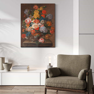 Johann Oberer A Bouquet Of Flowers With A Bird’s Nest By Johann Oberer