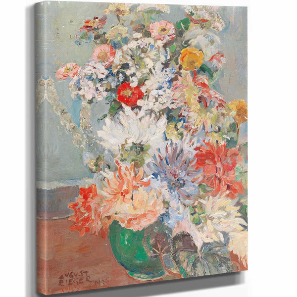 August Rieger A Bouquet Of Summer Flowers (1936) By August Rieger