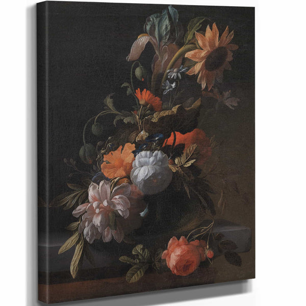 Elias Van Den Broeck A Bowl Of Flowers (1672 – 1708) By Elias Van Den Broeck