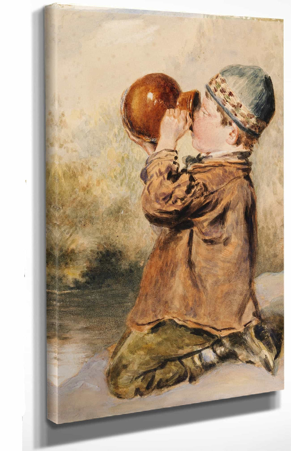 William Henry Hunt A Boy Drinking By William Henry Hunt