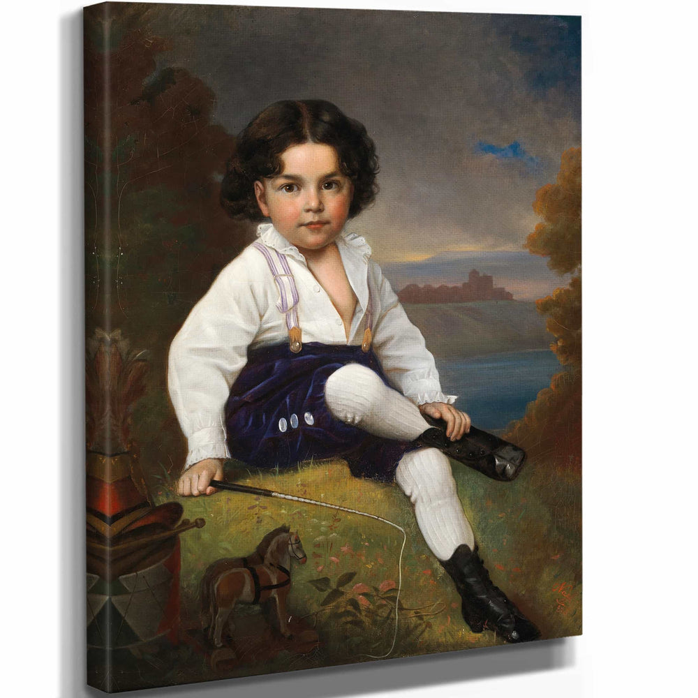 Karl Nagl A Boy With A Riding Crop By Karl Nagl