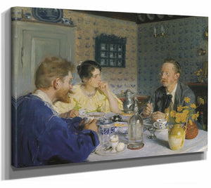 A Breakfast The Artist His Wife And The Writer Otto Benzon By Peder Severin Kroyer