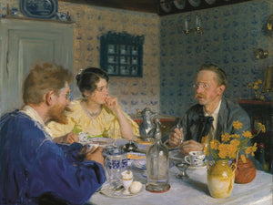 Peder Severin Kroyer A Breakfast The Artist His Wife And The Writer Otto Benzon By Peder Severin Kroyer