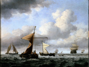 Willem Van De Velde The Younger A Brisk Breeze By Willem Van De Velde The Younger