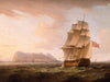 Thomas Whitcombe A British Man Of War Before The Rock Of Gibraltar By Thomas Whitcombe