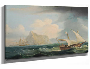 Thomas Luny A British Warship And A Maltese Xebec In The Straits Of Gibraltar By Thomas Luny