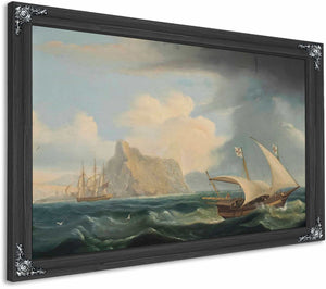 A British Warship And A Maltese Xebec In The Straits Of Gibraltar By Thomas Luny