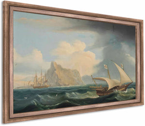 A British Warship And A Maltese Xebec In The Straits Of Gibraltar By Thomas Luny