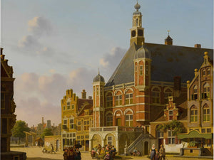 Jan Hendrick Verheyen A Busy Town Square Holland By Jan Hendrick Verheyen