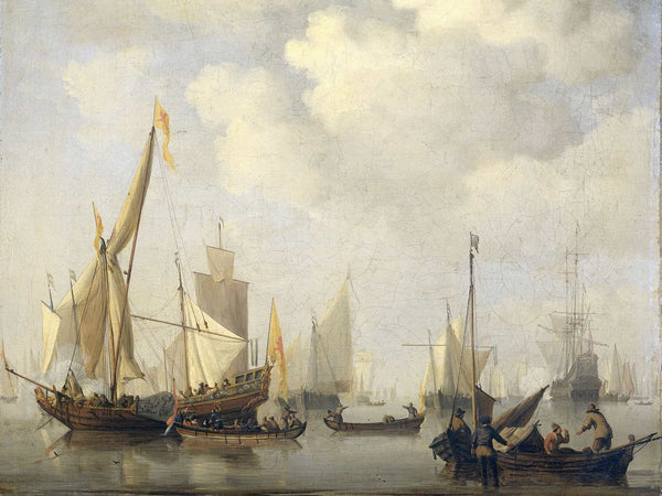 Willem Van De Velde The Younger A Calm At Sea By Willem Van De Velde The Younger