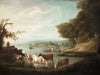 Alvan Fisher A Calm Watering Placeextensive And Boundless Scene With Cattle By Alvan Fisher