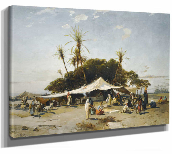 A Camp In The Desert By Hermann David Salomon Corrodi