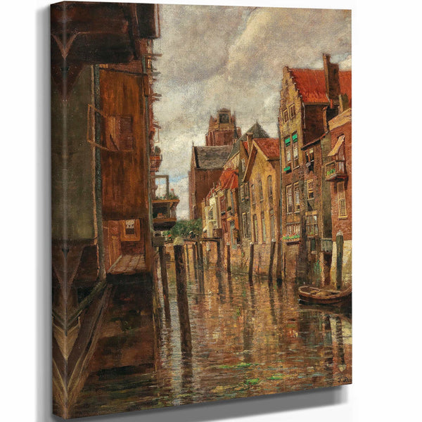 Tina Blau A Canal In Dordrecht By Tina Blau