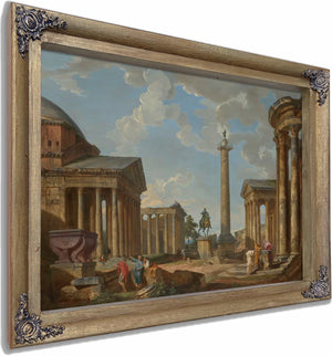 A Capriccio Of Roman Ruins By Giovanni Paolo Panini