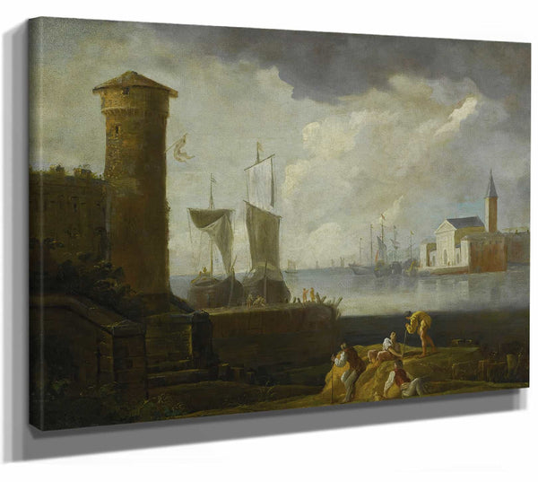 A Capriccio View Of San Giorgio Maggiore Venice By Marco Ricci