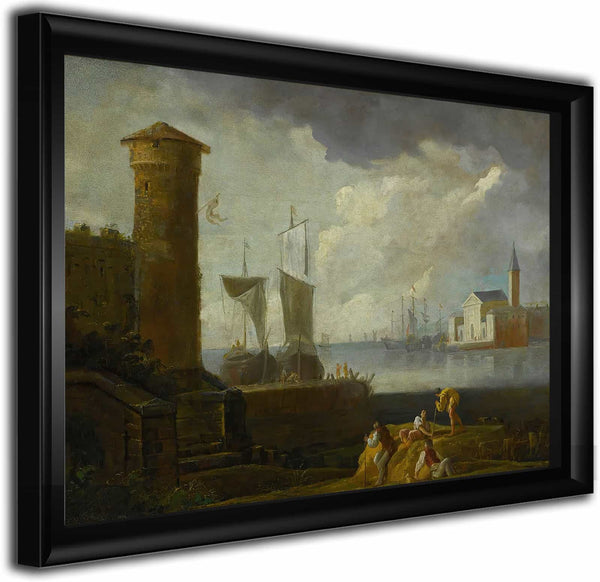 A Capriccio View Of San Giorgio Maggiore Venice By Marco Ricci