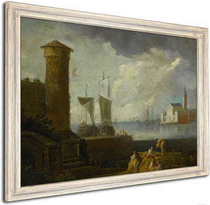 A Capriccio View Of San Giorgio Maggiore Venice By Marco Ricci