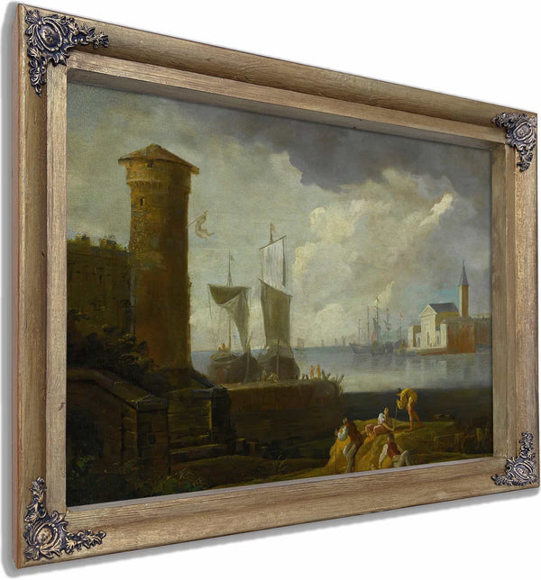 A Capriccio View Of San Giorgio Maggiore Venice By Marco Ricci