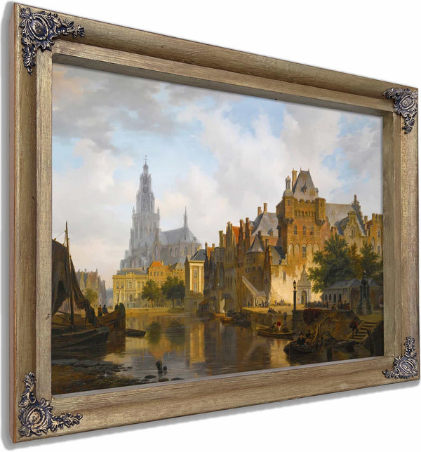 A Capriccio View Of The Hofvijver The Hague By Bartholomeus Johannes Van Hove