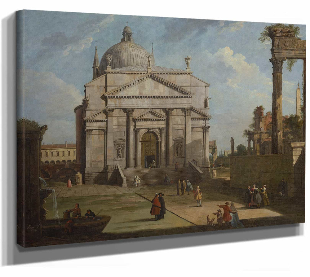 Canaletto A Capriccio With The Church Of The Redentore By Canaletto