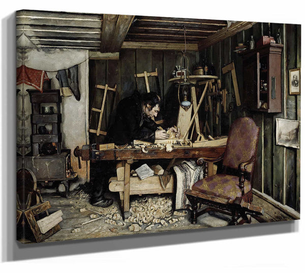 A Carpenters Workshop By Gustav Wentzel