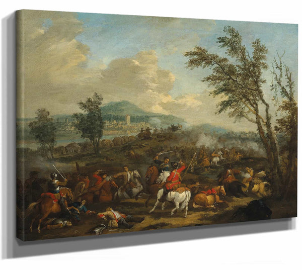 A Cavalry Skirmish By Jan Van Huchtenburgh 1