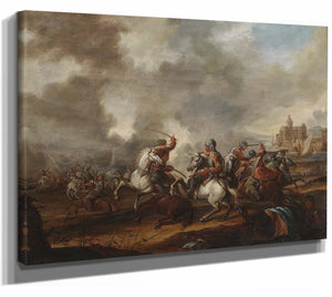 A Cavalry Skirmish By Jan Van Huchtenburgh