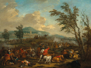 Jan Van Huchtenburgh A Cavalry Skirmish By Jan Van Huchtenburgh 1