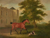 John Ferneley A Chestnut Horse And A Hound Outside Humewood Manor Co Wicklow By John Ferneley