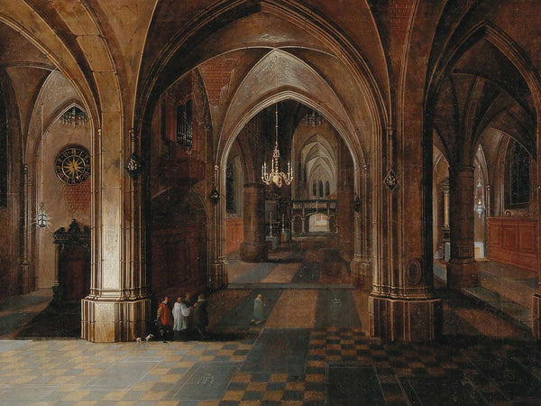 Pieter Neeffs The Elder A Church Interior By Night By Pieter Neeffs The Elder