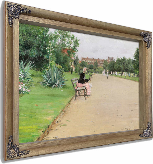 A City Park By William Merritt Chase