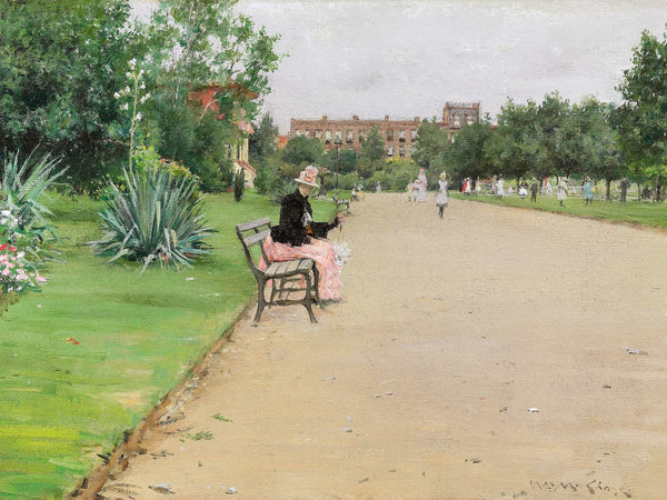 William Merritt Chase A City Park By William Merritt Chase