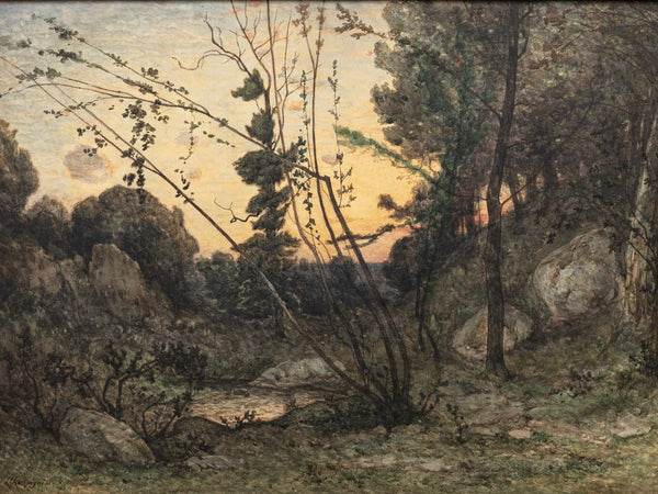 Henri Joseph Harpignies A Clearing At Sunset By Henri Joseph Harpignies