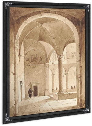 A Cloister By Francois Marius Granet