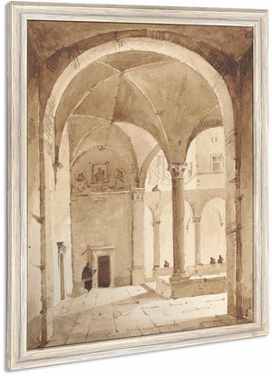 A Cloister By Francois Marius Granet