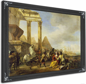 A Coast Scene With Classical Ruins By Jan Baptist Weenix