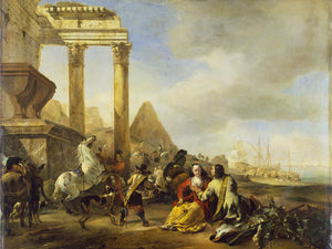 Jan Baptist Weenix A Coast Scene With Classical Ruins By Jan Baptist Weenix