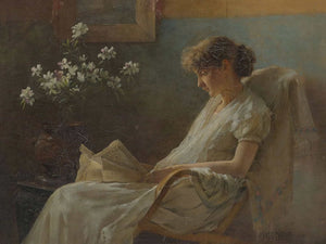 Charles Courtney Curran A Comfortable Corner By Charles Courtney Curran