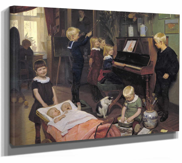 A Concert The Artists Children And Their Playmates By Otto Haslund