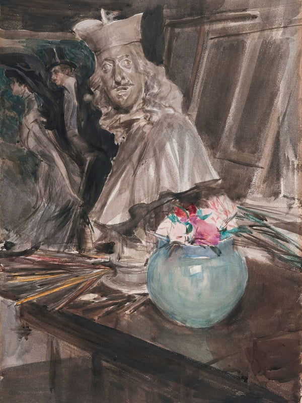 Giovanni Boldini A Corner Of The Artists Studio With A Bust Of Leopoldo De Medici (1905) By Giovanni Boldini