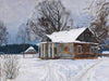 Stanislav Yulianovich Zhukovsky A Country House At Dusk In Winter By Stanislav Yulianovich Zhukovsky