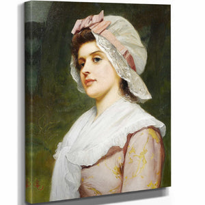 Charles Sillem Lidderdale 11" x 14" / Stretched Canvas Wrap A Country Maid By Charles Sillem Lidderdale